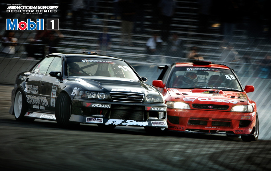 MotorMavens/Mobil1 Desktop Series - Daigo Saito/Nobushige Kumakubo Tandem Drift @ D1GP Arizona