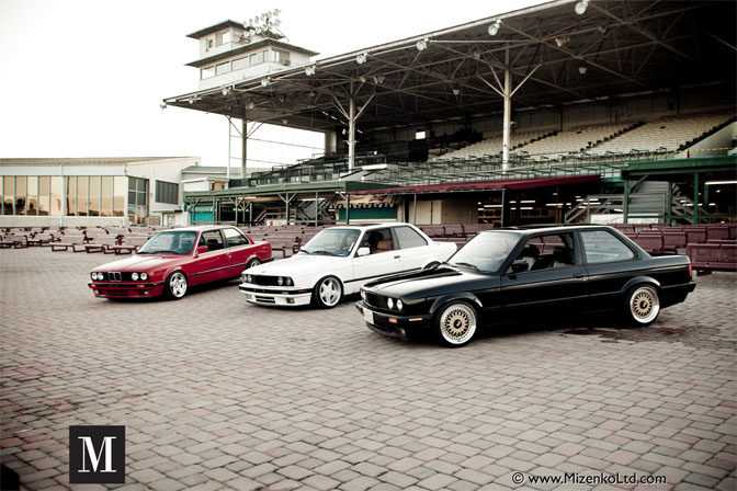 E30 BMWs Group Shot by Patrick Mizenko