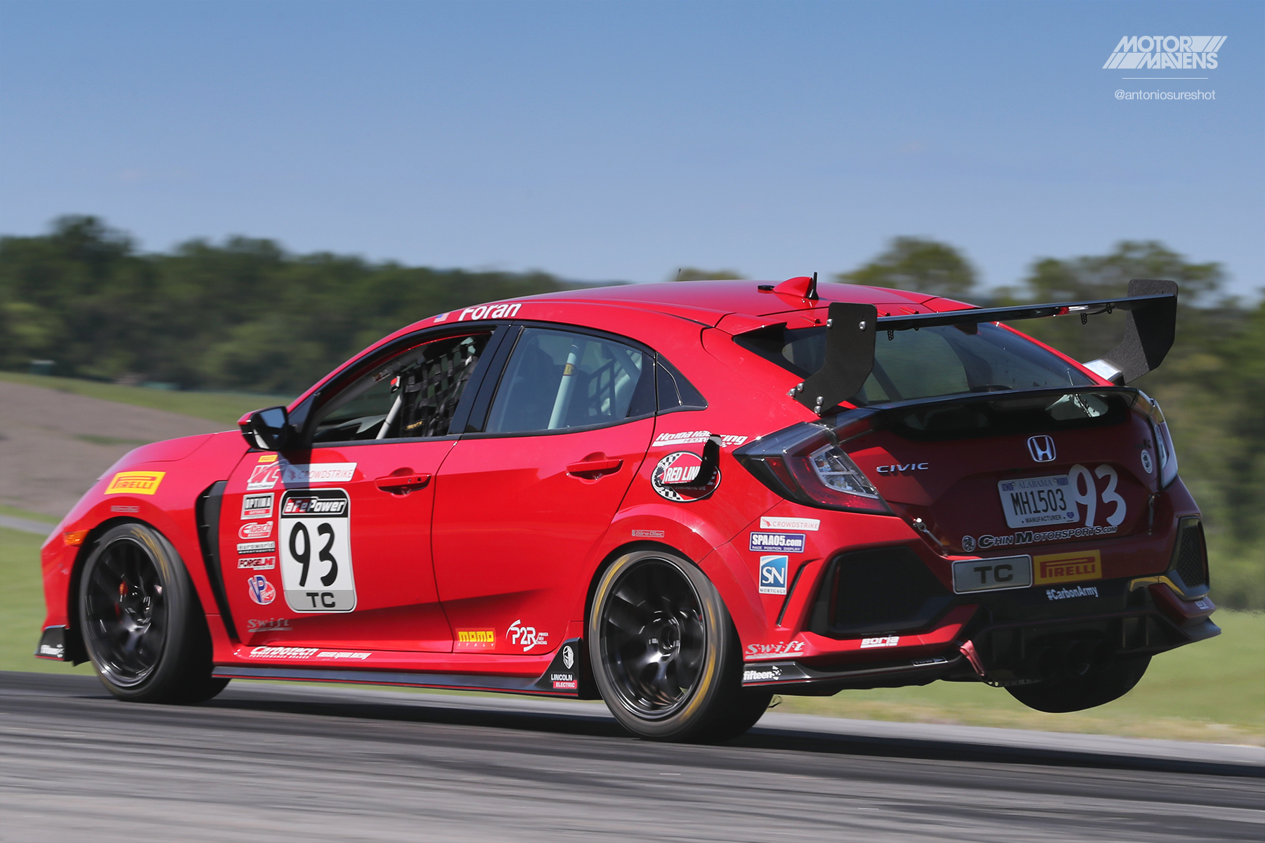 Attacking the Track in the Honda HPD Civic Type R TC Race Car